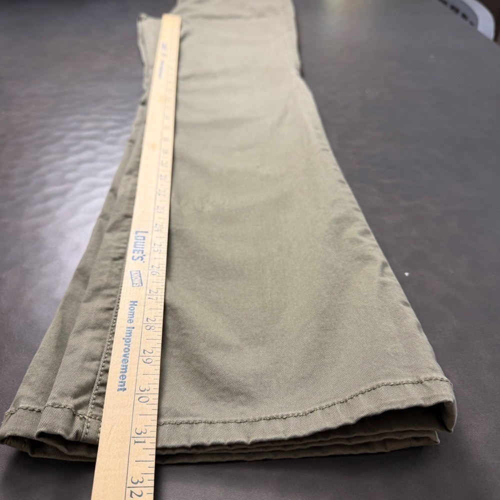 Victoria's Secret Low 5 Flap Pants Olive Green Khaki Bootcut Flare Size 6 - Picture 6 of 8